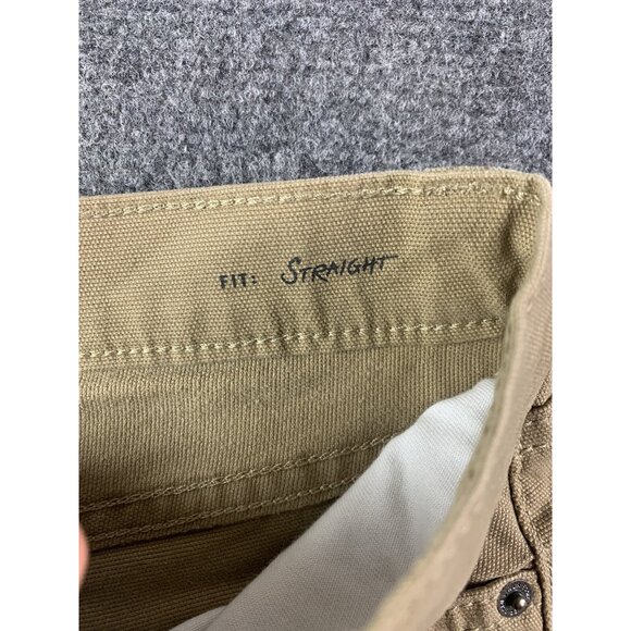 EDDIE BAUER Mens Flat Front Canvas Chino Pants Size 30x32 Khaki NWT - Picture 5 of 11